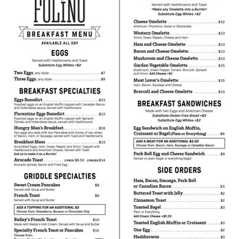 Cafe Folino - Menu - Cafes Near Me - Wyomissing, Pennsylvania Cafe Folino - Menu - Cafes Near Me - Wyomissing, Pennsylvania