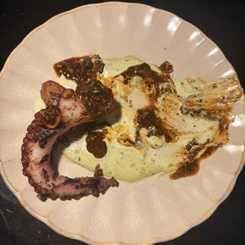 The Iberian Pig - Pupos-octopus leg in a creamy chili oil sauce - Tapas Bars Near Me - Nashville, Tennessee