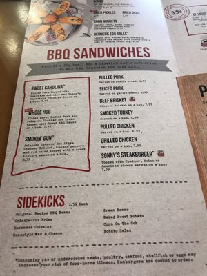 Menu photo 8 Sonny's BBQ Jacksonville, FL Menu photo 8 Sonny's BBQ Jacksonville, FL