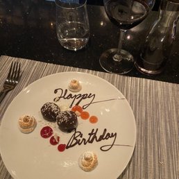 So awesome and nice touch 18! Complimentary Happy Birthday dessert