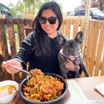 BapEeRang - We asked if we can bring our dog along for their outdoor seating and we're so happy they said we can! - Korean Near Me - Palisades Park, New Jersey BapEeRang - We asked if we can bring our dog along for their outdoor seating and we're so happy they said we can! - Korean Near Me - Palisades Park, New Jersey