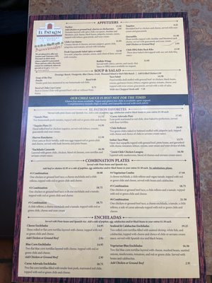 Menu photo 3 El Patron ABQ Albuquerque, NM