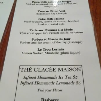 Café du Soleil - Dessert menu - French Near Me - New York, New York