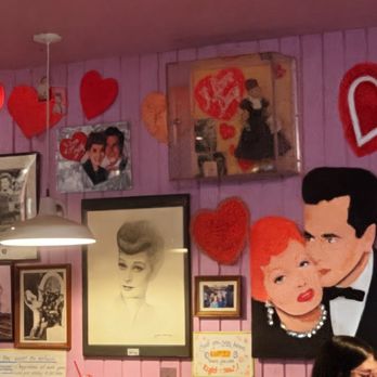 Peggy Sue's 50's Diner - My daughter would love this wall. She is an I Love Lucy aficionado. - Pizza Near Me - Yermo, California Peggy Sue's 50's Diner - My daughter would love this wall. She is an I Love Lucy aficionado. - Pizza Near Me - Yermo, California