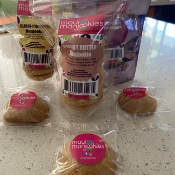 Maui Manjookies - three cookies wrapped in plastic bags - Bakeries Near Me - Kahului, Hawaii