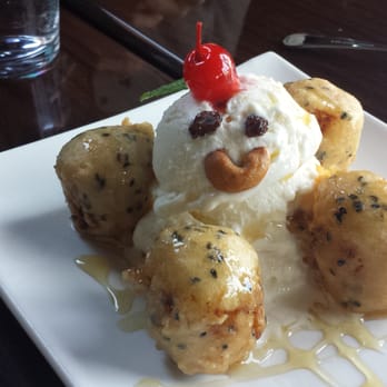 Infinite Thai Eatery - Dessert: Fried Bananas with Coconut Ice Cream - Thai Near Me - Oakland, California Infinite Thai Eatery - Dessert: Fried Bananas with Coconut Ice Cream - Thai Near Me - Oakland, California