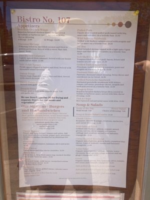 Menu photo 7 Bistro No. 107 Mount Shasta, CA Menu photo 7 Bistro No. 107 Mount Shasta, CA