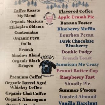 Mr Campbell's Coffee - a list of coffees - Coffee & Tea Near Me - Franklin, Pennsylvania Mr Campbell's Coffee - a list of coffees - Coffee & Tea Near Me - Franklin, Pennsylvania