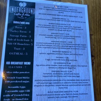 Underground Coffee & Ales - Breakfast every day starting 7 AM! - Cafes Near Me - Highland, New York Underground Coffee & Ales - Breakfast every day starting 7 AM! - Cafes Near Me - Highland, New York