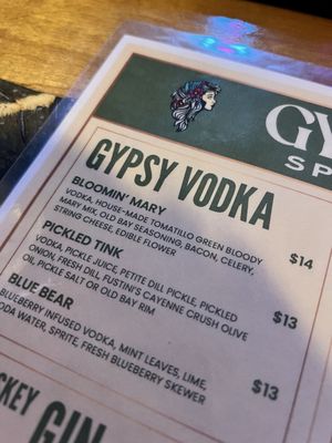 Menu photo 1 Gypsy Distillery Petoskey, MI Menu photo 1 Gypsy Distillery Petoskey, MI