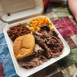 The Alamo with beans and mac