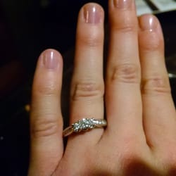 Jewelfire Diamonds - Engagment ring before cleaning and restoration.
