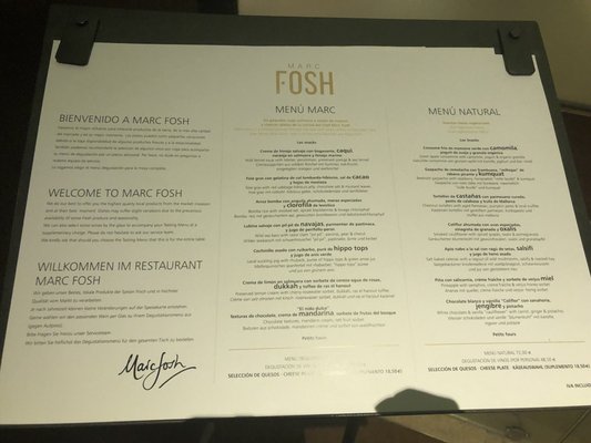Menu photo 5 Marc Fosh Palma de Mallorca, PM