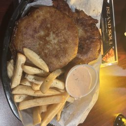 Cod Fish Fritters + fries Cod Fish Fritters + fries