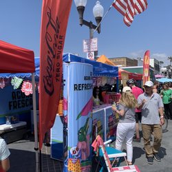 Fiesta Hermosa - Coca Cola and Minute Maid had booths at the Hermosa Beach Pier Plaza giving out complimentary drink samples
