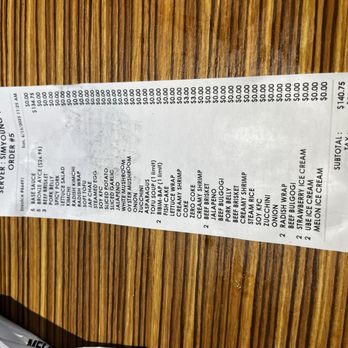 Yukga Korean BBQ - Receipt - Korean Near Me - Las Vegas, Nevada Yukga Korean BBQ - Receipt - Korean Near Me - Las Vegas, Nevada