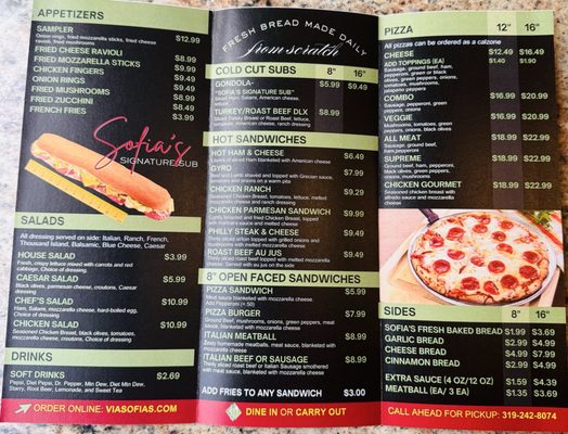 Menu photo 1 Via Sofia’s Italian Kitchen Cedar Falls, IA Menu photo 1 Via Sofia’s Italian Kitchen Cedar Falls, IA