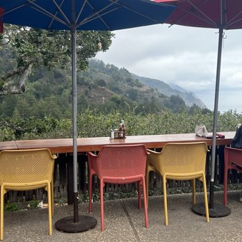 Nepenthe - Outside seating with ocean views - New American Near Me - Big Sur, California Nepenthe - Outside seating with ocean views - New American Near Me - Big Sur, California