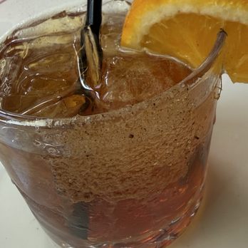 Velour - This drink is called expenses for honesty. And it's their version of an old-fashioned and it taste amazing. - American Near Me - Dallas, Texas Velour - This drink is called expenses for honesty. And it's their version of an old-fashioned and it taste amazing. - American Near Me - Dallas, Texas