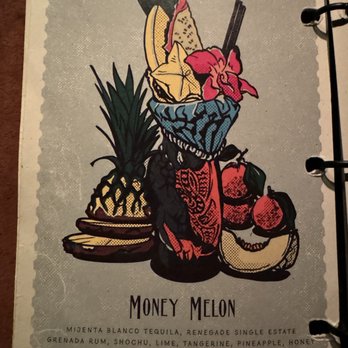 The Bamboo Room at Three Dots and a Dash - Money Melon on the menu - Tiki Bars Near Me - Chicago, Illinois The Bamboo Room at Three Dots and a Dash - Money Melon on the menu - Tiki Bars Near Me - Chicago, Illinois