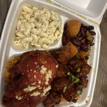 Be Cool Be Calm Eats - ##7. Mix Plate: 2 Choices of Meat, Rice & Mac Salad - Puerto Rican Near Me - Baytown, Texas Be Cool Be Calm Eats - ##7. Mix Plate: 2 Choices of Meat, Rice & Mac Salad - Puerto Rican Near Me - Baytown, Texas