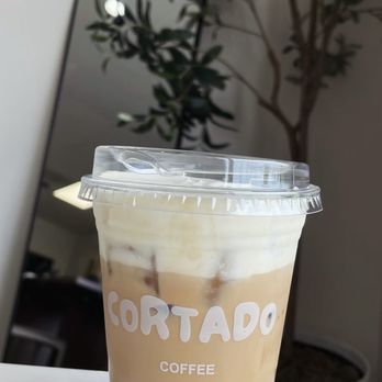 Cortado Coffee - Cookie butter latte with eispanner cream - Coffee & Tea Near Me - Garden Grove, California Cortado Coffee - Cookie butter latte with eispanner cream - Coffee & Tea Near Me - Garden Grove, California