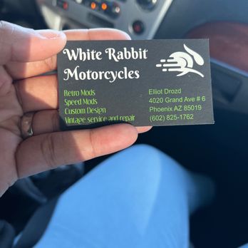 White Rabbit Motorcycles - The name and number of the man that took our money but didn't fix what he was paid for - Motorcycle Repair Near Me - Phoenix, Arizona White Rabbit Motorcycles - The name and number of the man that took our money but didn't fix what he was paid for - Motorcycle Repair Near Me - Phoenix, Arizona
