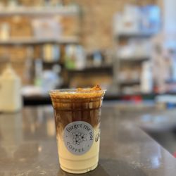 Forget Me Not Coffee - Iced Dalgona Latte