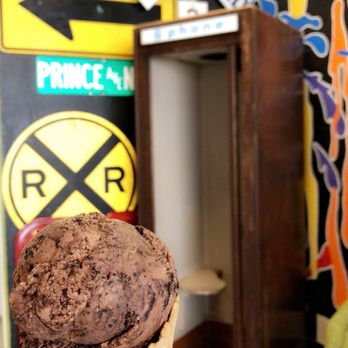 The Barking Cow - Chocolate ice cream in a waffle cone - Ice Cream & Frozen Yogurt Near Me - Gaston, Indiana