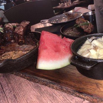 Batch Local Kitchen - Bbq pork ribs, mash potatoes and "compressed" watermelon. Ehh. - Cocktail Bars Near Me - West Palm Beach, Florida