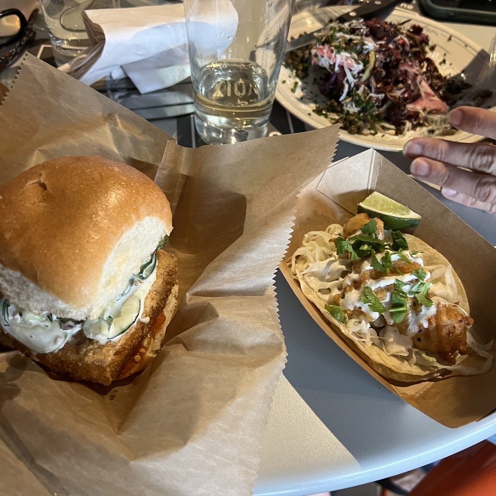 The Charlevoix - Buttermilk tofu mini, fish taco, cauliflower salad - Cocktail Bars Near Me - Grosse Pointe Park, Michigan The Charlevoix - Buttermilk tofu mini, fish taco, cauliflower salad - Cocktail Bars Near Me - Grosse Pointe Park, Michigan