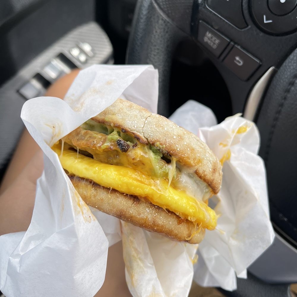 Obsessed with their chorizo breakfast sandwich. It has avocado!! Obsessed with their chorizo breakfast sandwich. It has avocado!!