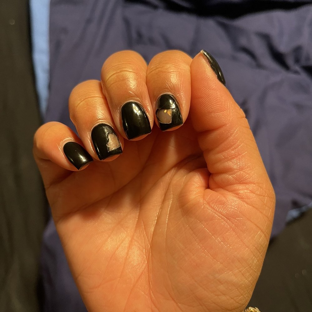 Chipped shellac after they fixed it