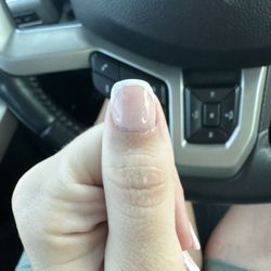 April Nails - Zero cuticle work etc looks AWFUL. Going to file these off and paint them myself. How embarrassing.