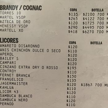 La Bodeguita del Medio - Menu 3/2/2024 - Bars Near Me - México, D.F., DIF La Bodeguita del Medio - Menu 3/2/2024 - Bars Near Me - México, D.F., DIF