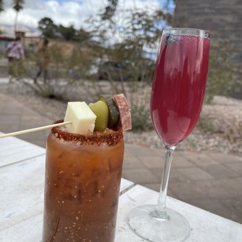 Prep & Pastry - Bloody Mary and a blueberry and lemon mimosa - Breakfast & Brunch Near Me - Tucson, Arizona