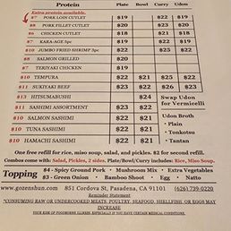 The menu! The menu!