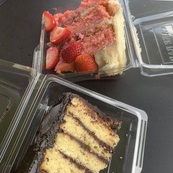 Cake Bar - Strawberry (made with fresh strawberries, not artificial flavoring) and traditional chocolate. - Patisserie/Cake Shop Near Me - Dallas, Texas