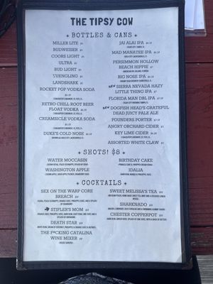 Menu photo 4 The Tipsy Cow Bar and Grill Cedar Key, FL