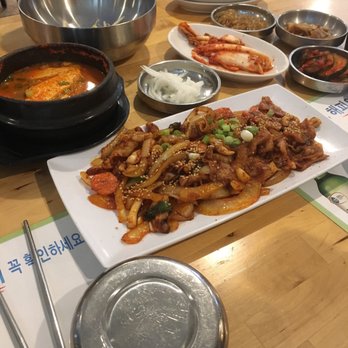 Tofu House - Combo D - Pork and Squid - Korean Near Me - Aurora, Colorado Tofu House - Combo D - Pork and Squid - Korean Near Me - Aurora, Colorado