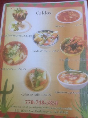 Menu photo 3 Taqueria Michoacana Cedartown, GA