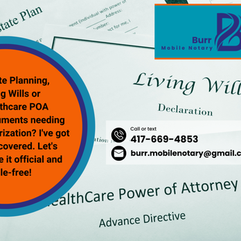 Burr Mobile Notary - Life planning - estates, Living will, POA - Notaries Near Me Burr Mobile Notary - Life planning - estates, Living will, POA - Notaries Near Me