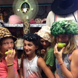 Tinker's Barn - These are my girls before the shopkeeper rudely greeted us and told us not to touch anything because the items were soooooo valuable... NOT!