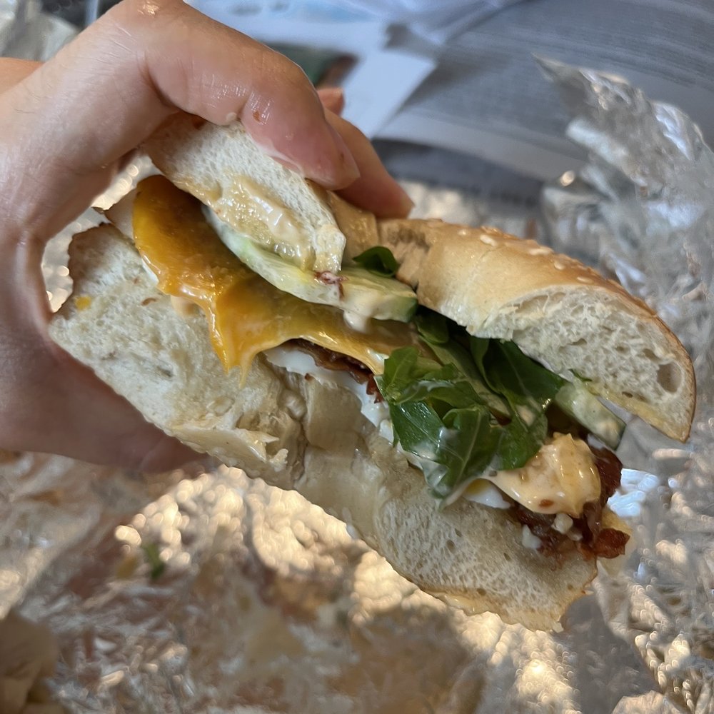 Brooklyn Bagel Factory - cross section of the other half before i dive in - Bagels Near Me - Cambridge, Massachusetts Brooklyn Bagel Factory - cross section of the other half before i dive in - Bagels Near Me - Cambridge, Massachusetts