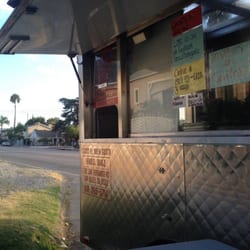 Tacos El Buen Gusto Truck - Nice scene if the south valley from the stools of el buen gusto