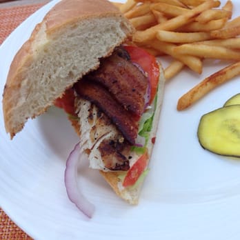 Waterstone Rum Bar & Grill - Mahi Mahi with bacon on French bread. - American Near Me - Boca Raton, Florida Waterstone Rum Bar & Grill - Mahi Mahi with bacon on French bread. - American Near Me - Boca Raton, Florida