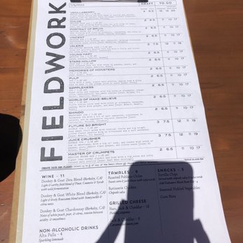 Fieldwork - Menu - Beer Bar Near Me - San Mateo, California Fieldwork - Menu - Beer Bar Near Me - San Mateo, California