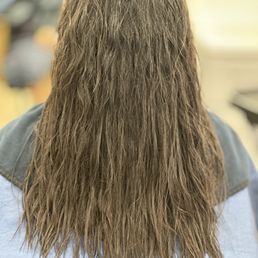 Before, hair wet