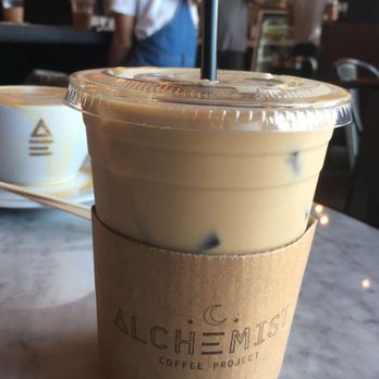 Alchemist Coffee Project - Great coffee! A little pricey! Caramel latte iced - Coffee & Tea Near Me - Los Angeles, California Alchemist Coffee Project - Great coffee! A little pricey! Caramel latte iced - Coffee & Tea Near Me - Los Angeles, California