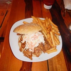 Barlito - Barlito's Dinosaur pulled pork bbq sandwich served 11:30am to 9:30pm on the bar & grill menu.